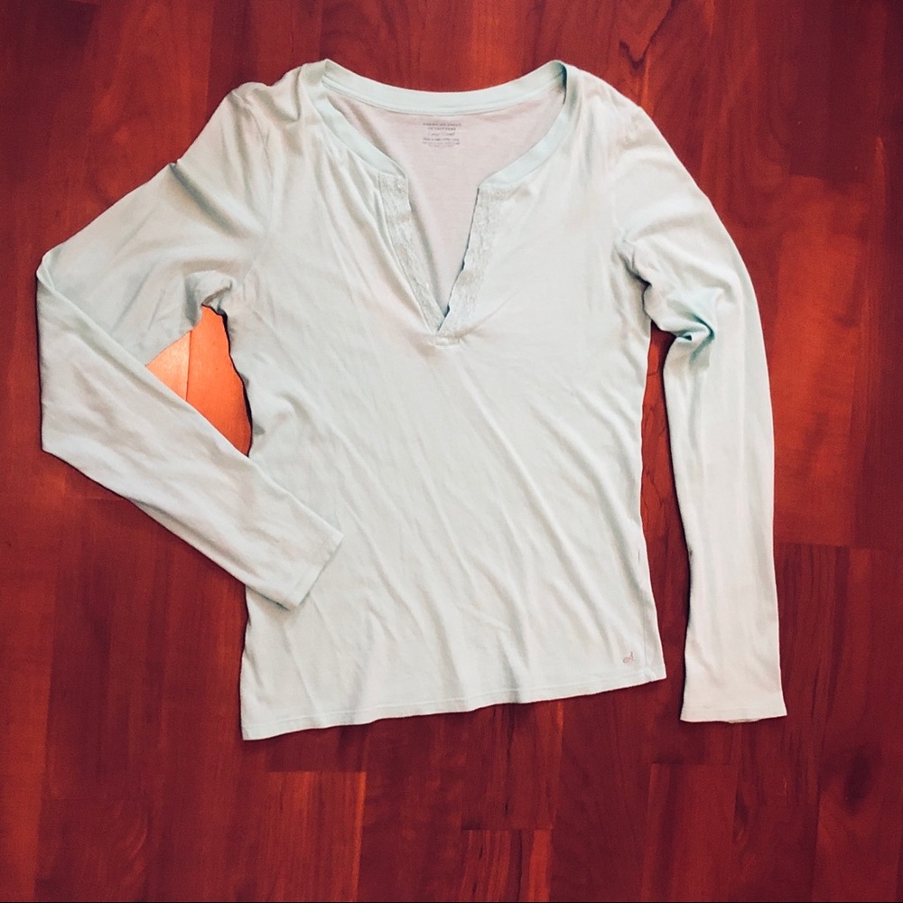 American Eagle Baby Blue Tee